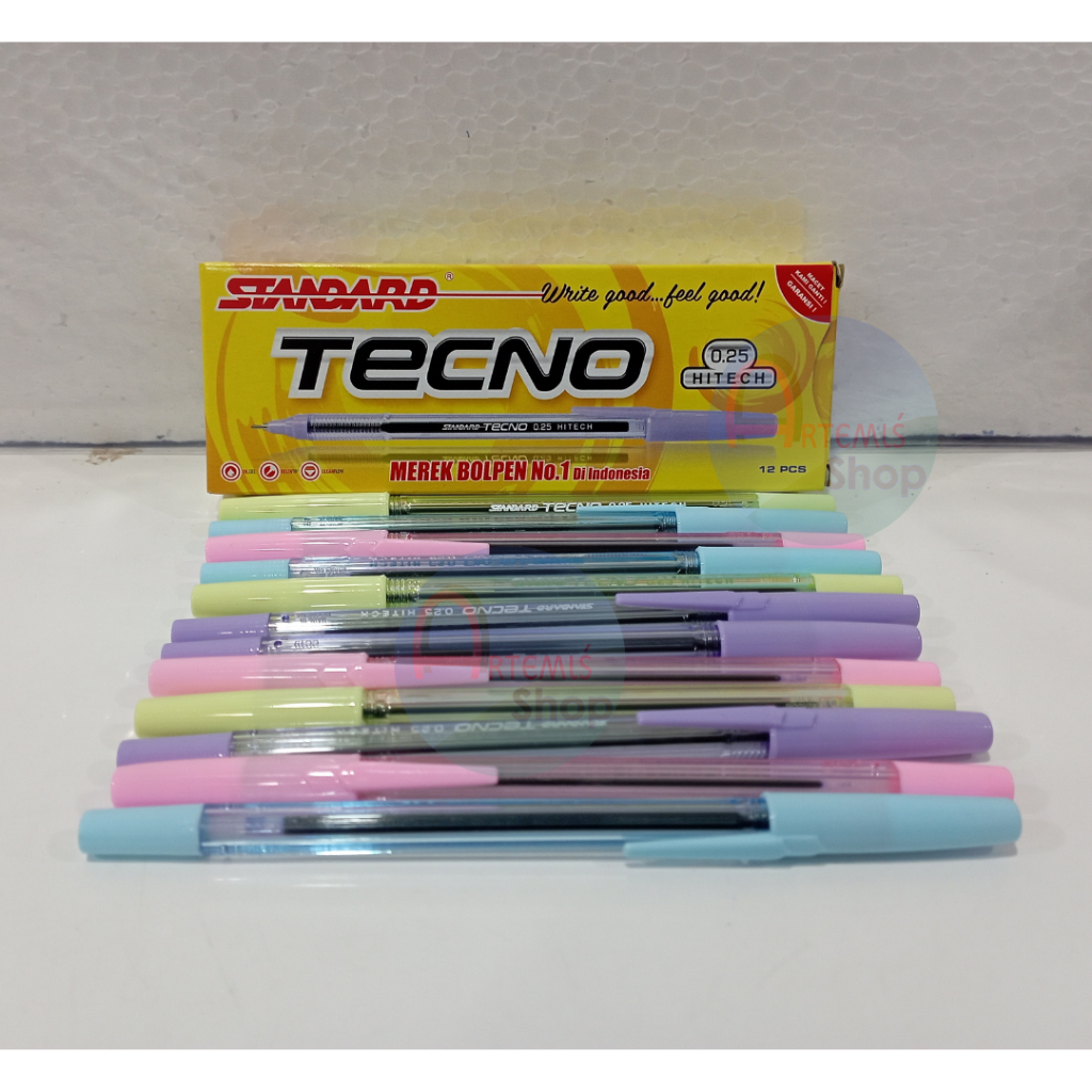 

Pulpen STANDARD Tecno HiTech 0.25 mm Isi 12 pcs