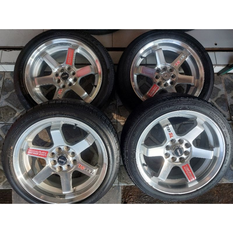 Velg mobil bekas te37 R16 + Ban 185/55 dan 195/45