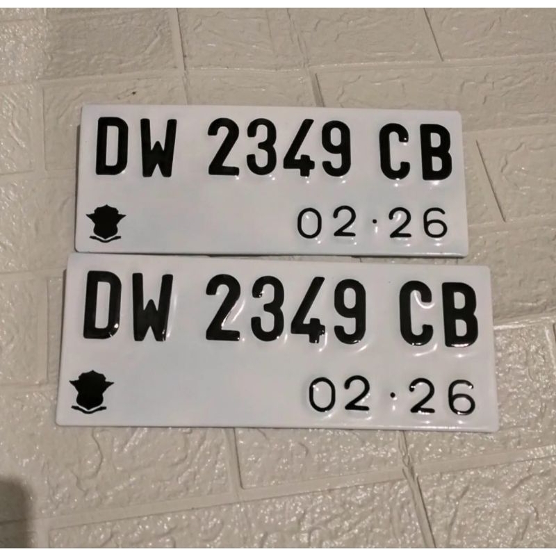 PLAT NOMOR MOTOR ( font TEBAL)