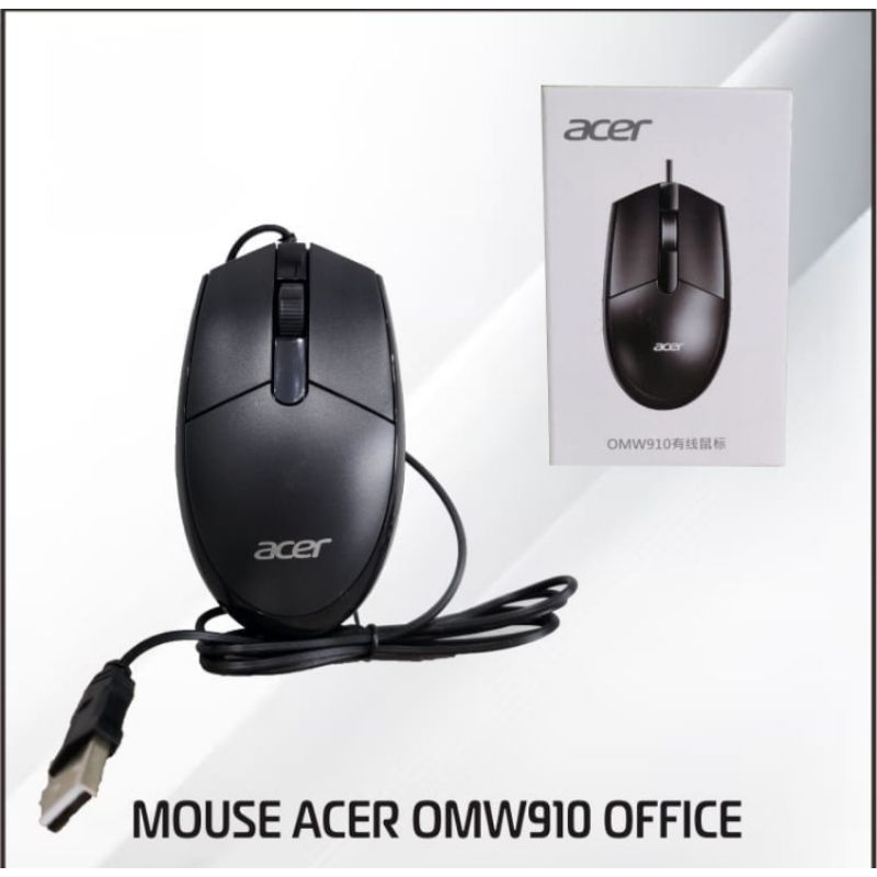 mouse acer usb optical kabel original - acer omw910