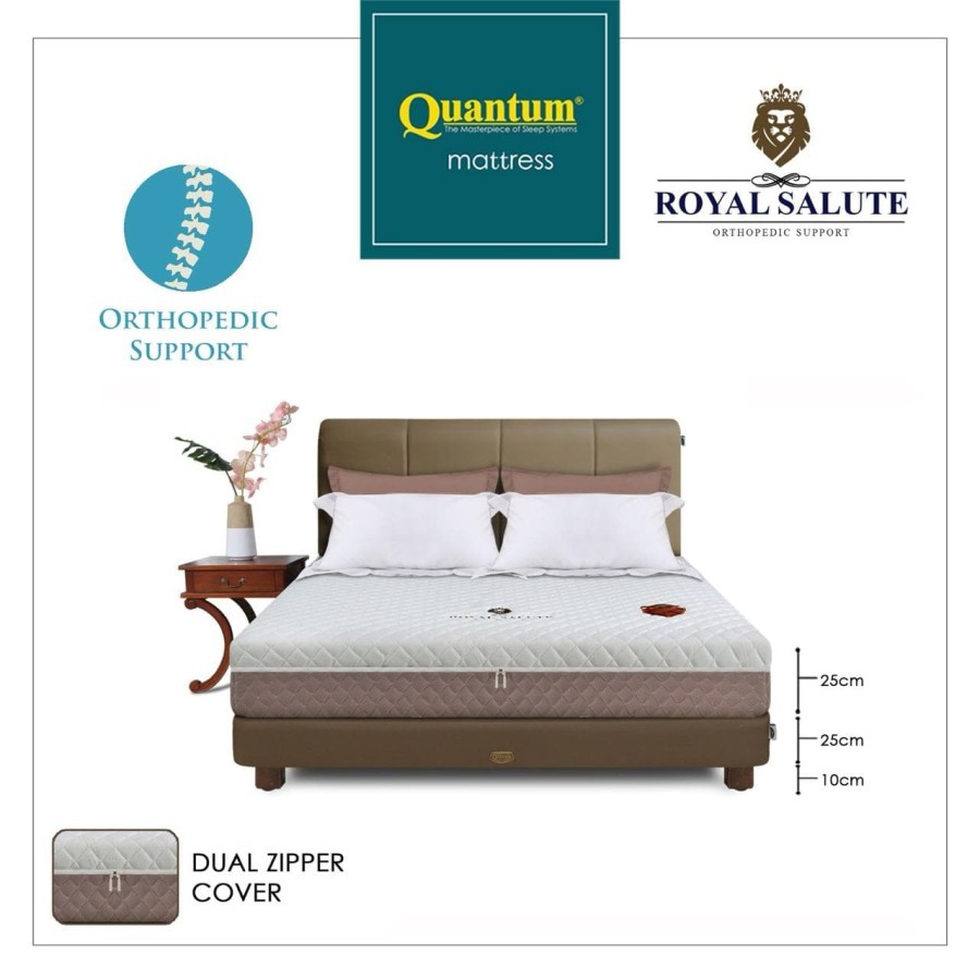 SpringBed QUANTUM ROYAL SALUTE ORTHOPEDIC ZIPPER 160X200CM FULL SET
