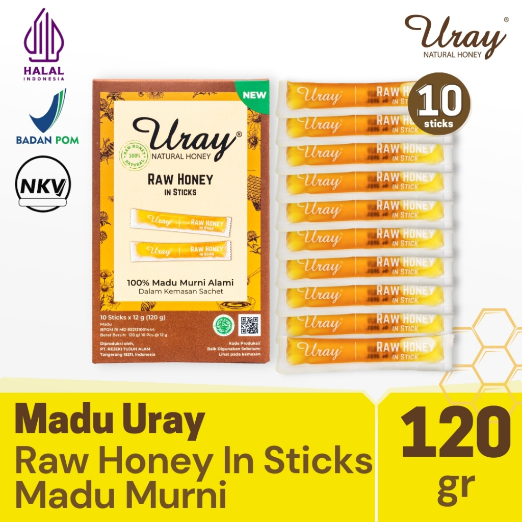 

Madu Uray Raw Honey In Sticks 120 gr - Madu Murni - Madu Hutan
