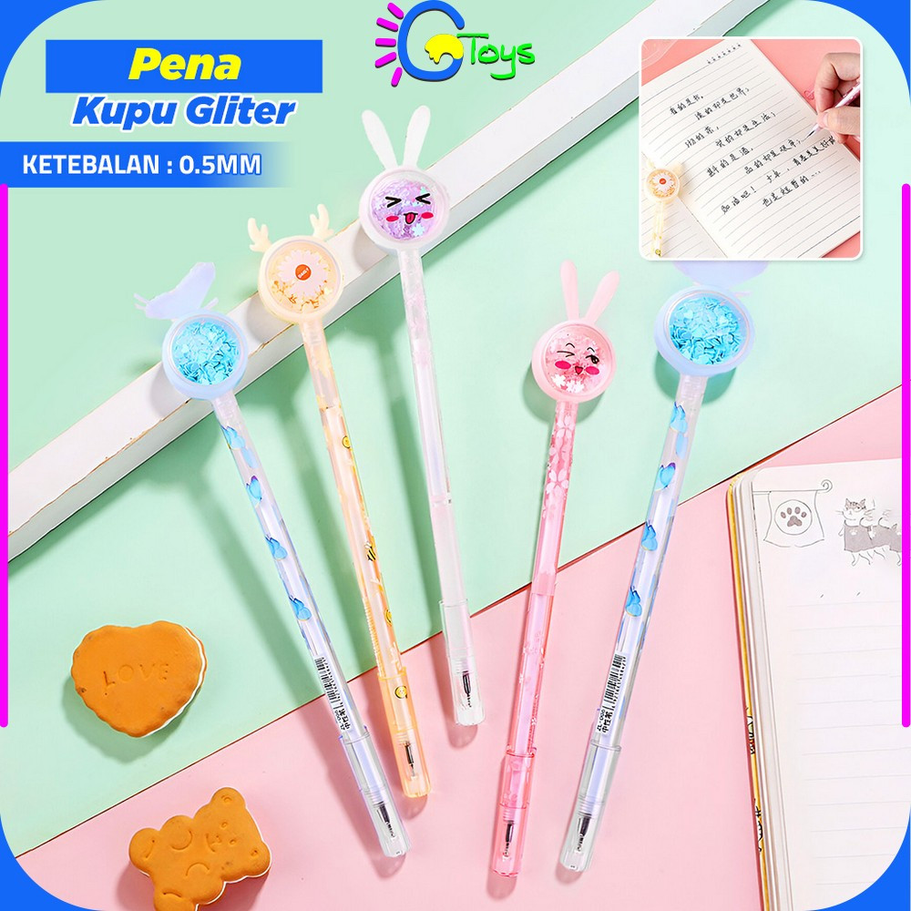 

CR-A90 Pulpen Gel Bunny 0.5mm Pena Gel Pastel Alat Tulis Karakter / Pena Cair Daisy Pena Kupu Motif Payet Gliter Ink Gel Perlengkapan Sekolah Kantor Lucu