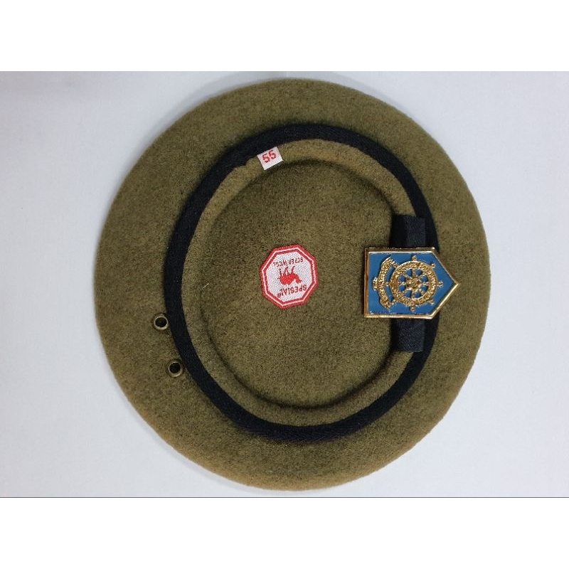 Emblem Dan Baret Camel Pol Pp Segilima Cor  | Baret Camel Army | Topi Baret Unta Merah