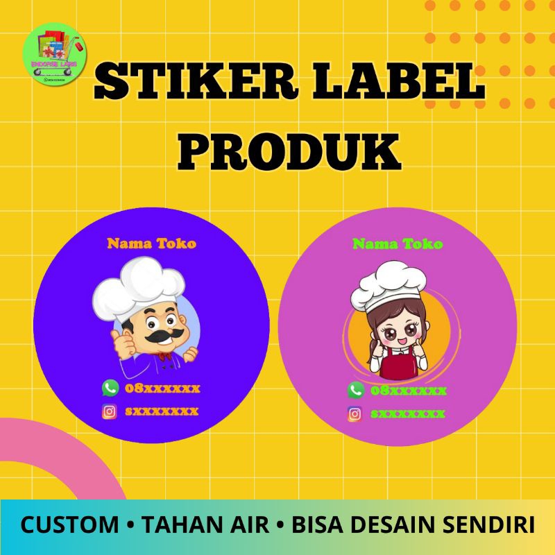 

Sticker Label Produk Makanan Stiker Kemasan Custom