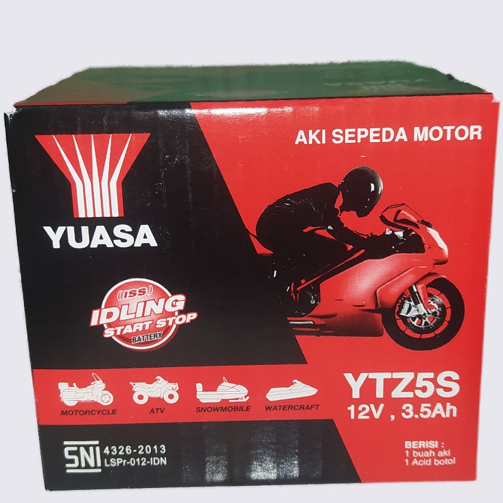 Aki Sepeda Motor Yuasa YTZ5S Original