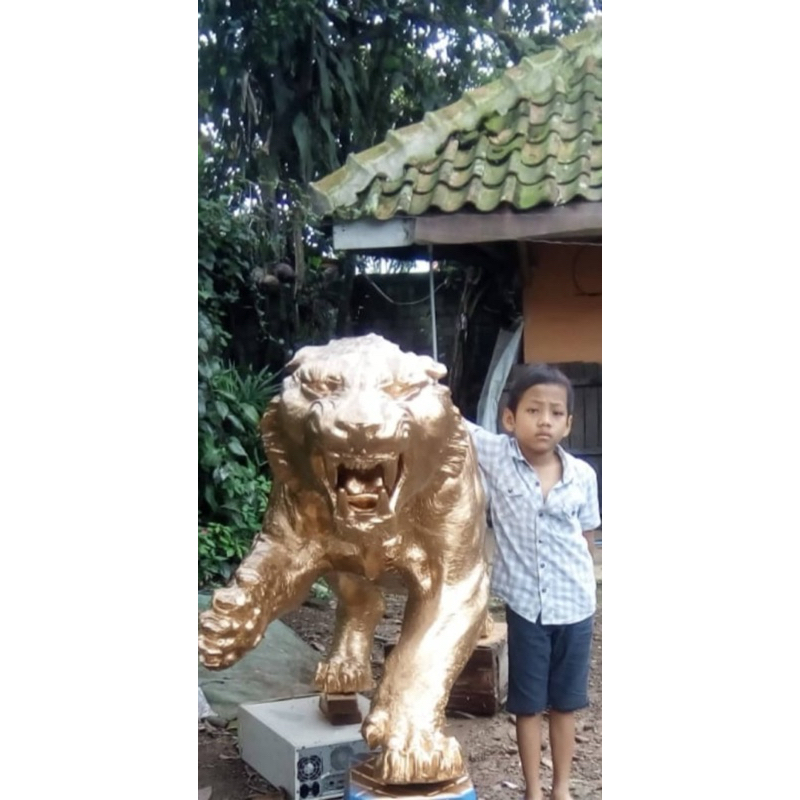 Patung Macan Besar Berkualitas Bahan Resin
