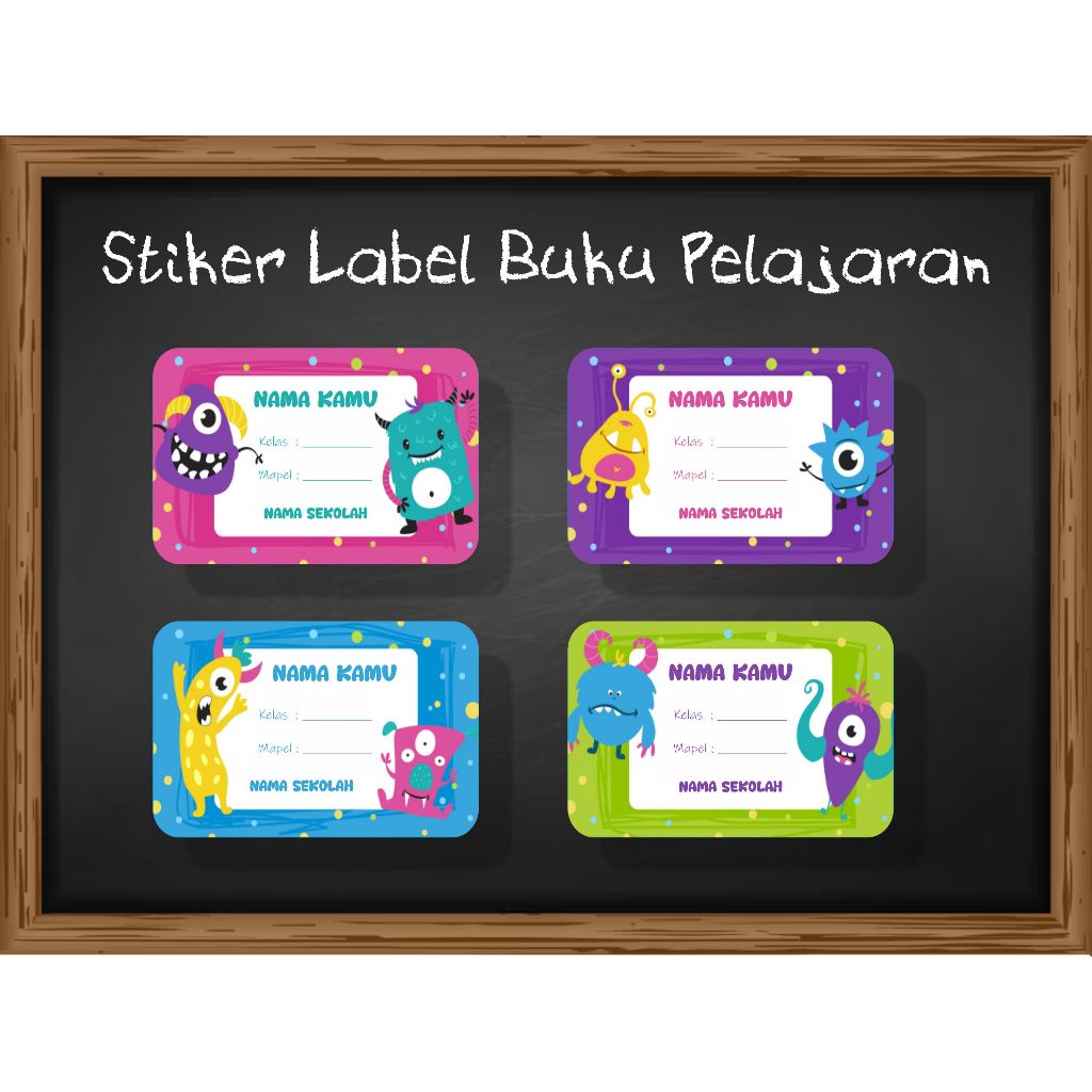 

(64 PCS) Sticker Label Buku Tulis Pelajaran Nama Sekolah & Mata Pelajaran (Mapel)