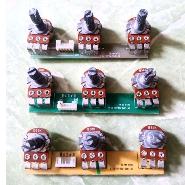 Saklar Potensio B50K Stereo Mixer Volume Mic Bass Echo SY-1872 PCB