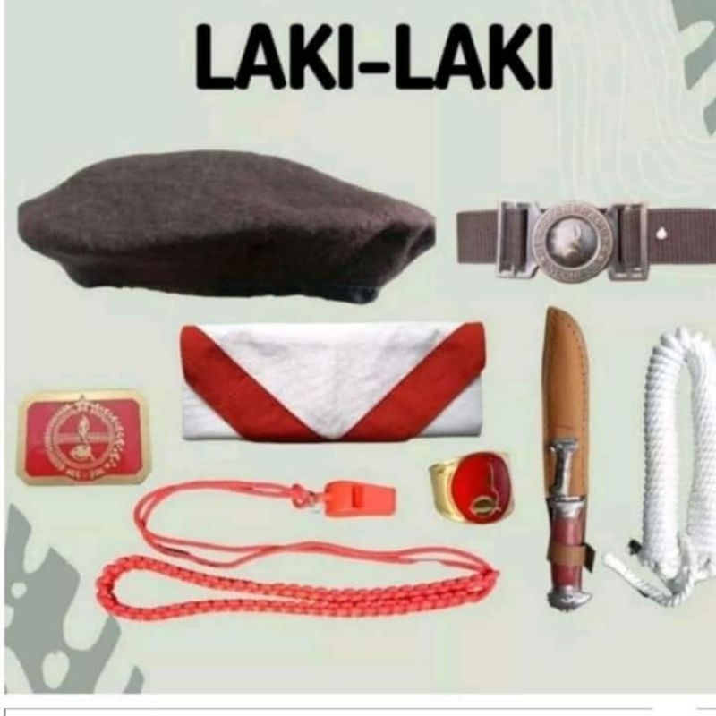 paket atribut Pramuka/paket perlengkapan pramuka/atribut Pramuka 9 in 1/paket atribut Pramuka lengka