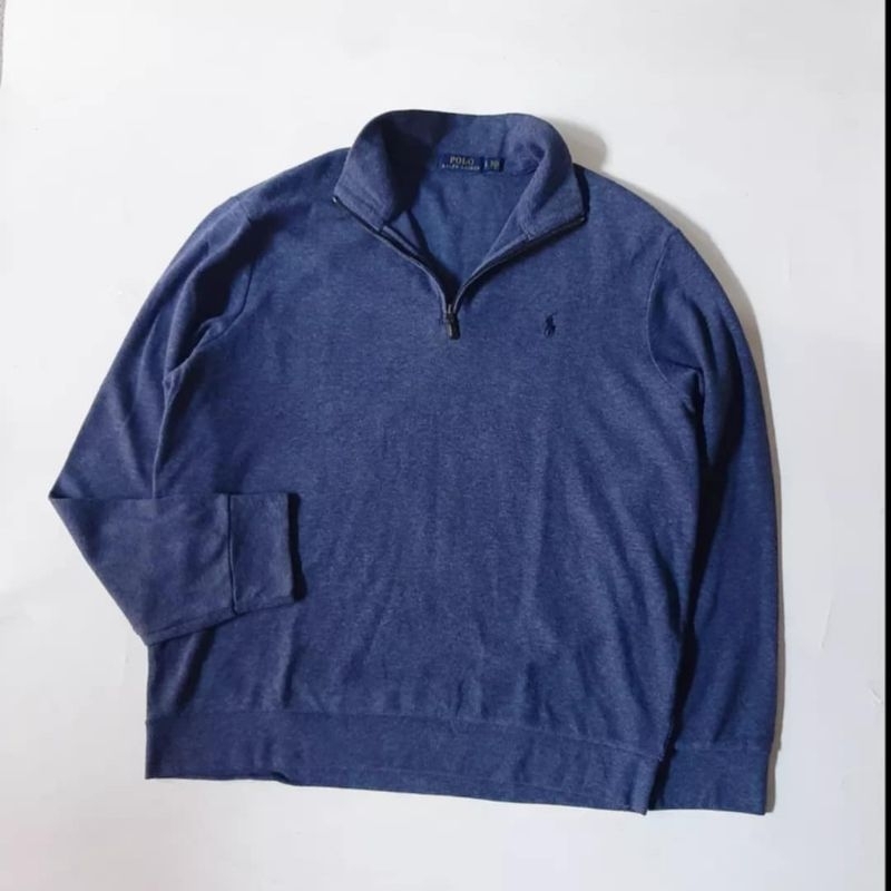 Halfzip Ralph Lauren Blue charcoal second branded original