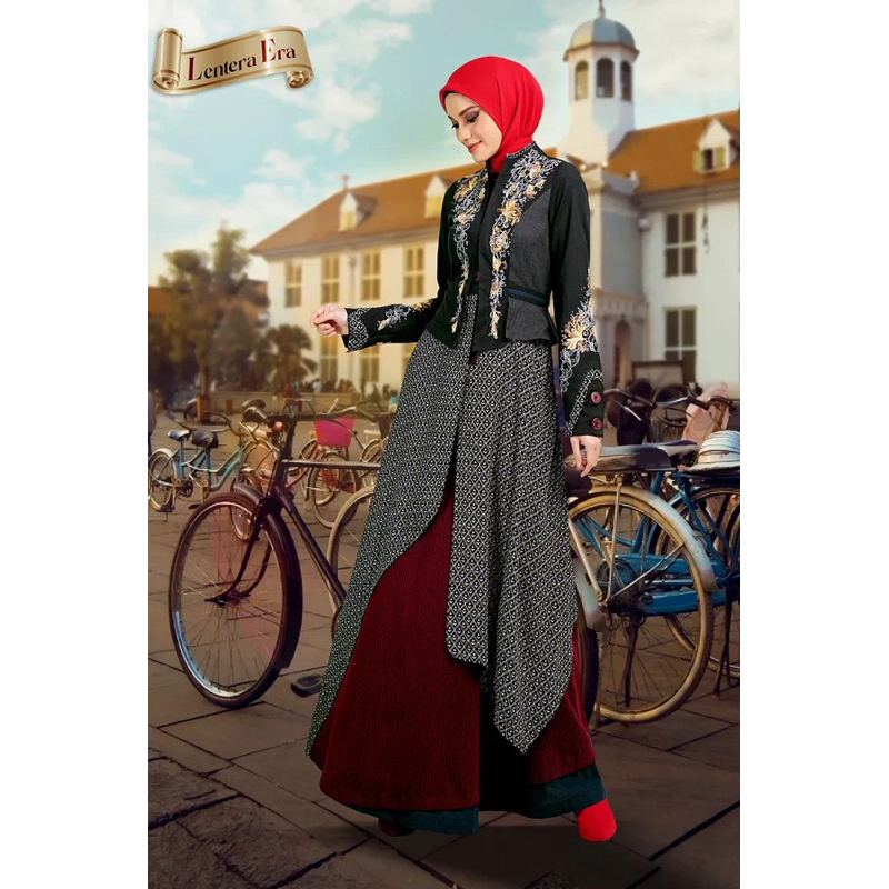 TUNEECA GAMIS SWARNABHUMI T-0724013 ( LENTERA ERA )/GAMIS MODIST MUSLIMAH ORIGINAL PREMIUM MEWAH