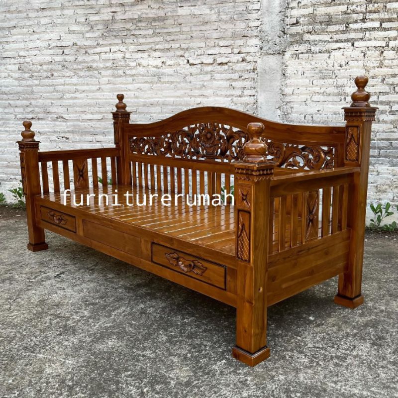 bale bale Rahwana kayu jati Jepara, kursi bangku bale bale kayu jati jepara
