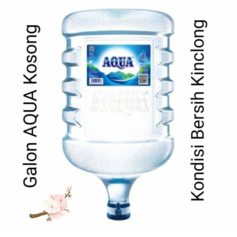 Galon Aqua Kosong + Tutup Ori Ukuran 19 liter Air