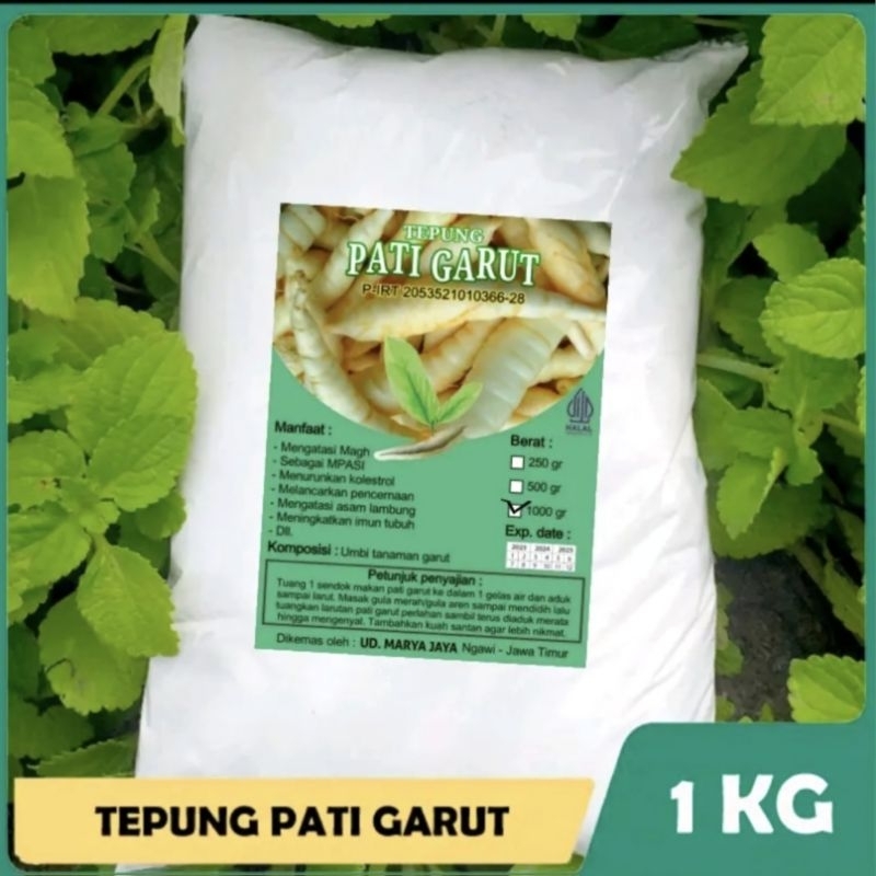 

Tepung Pati Garut Asli 1kg Herbal untuk Maag dan Asam Lambung