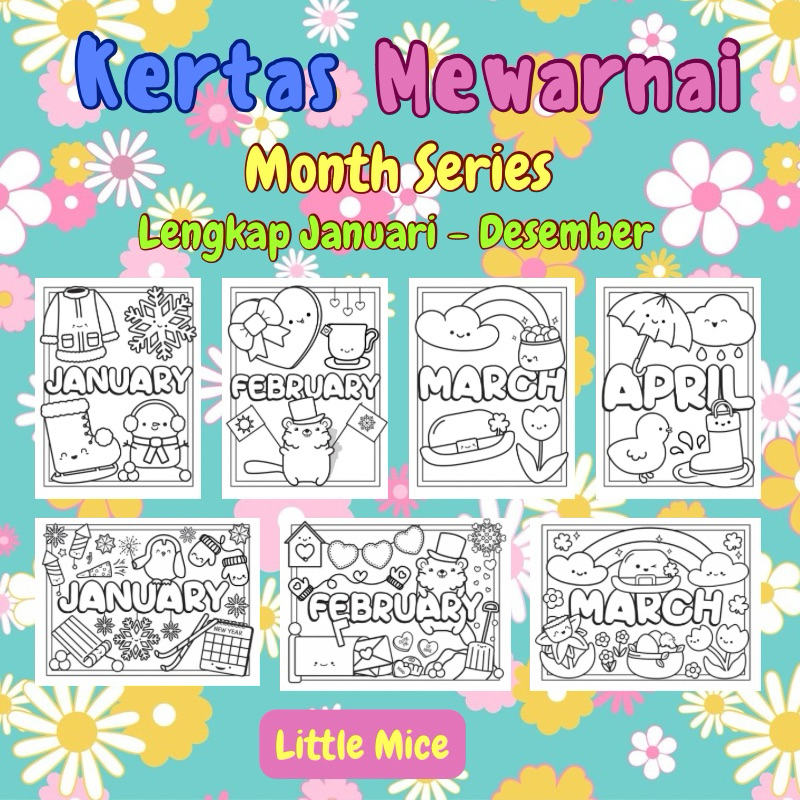 

Kertas Mewarnai 12 Lembar A4 Months Series Seri Bulan Coloring Book Paper for Kids Aktivitas Anak Souvenir Ulang Tahun Anak Mainan Anak Mewarnai Coloring Book Kado Anak 1 2 3 4 5 6 7 8 9 10 11 12 Tahun Hadiah Kado Ulang Tahun Anak