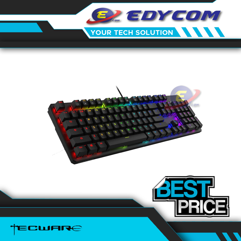 Tecware Phantom Elite 104 Keys RGB Gateron Mechanical Keyboard Gaming
