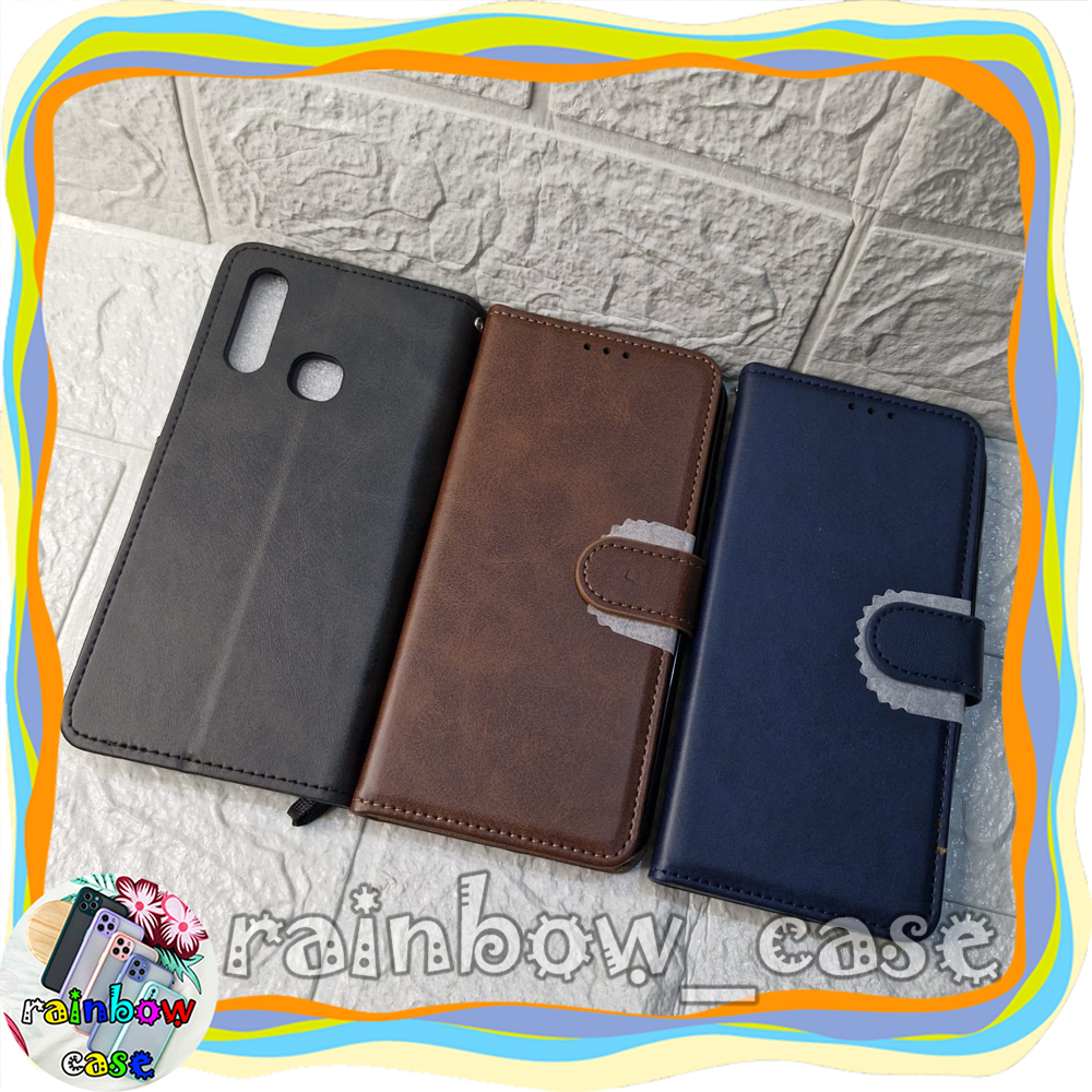 VIVO Y19 CASE FLIP LEATHER DOMPET LIPAT