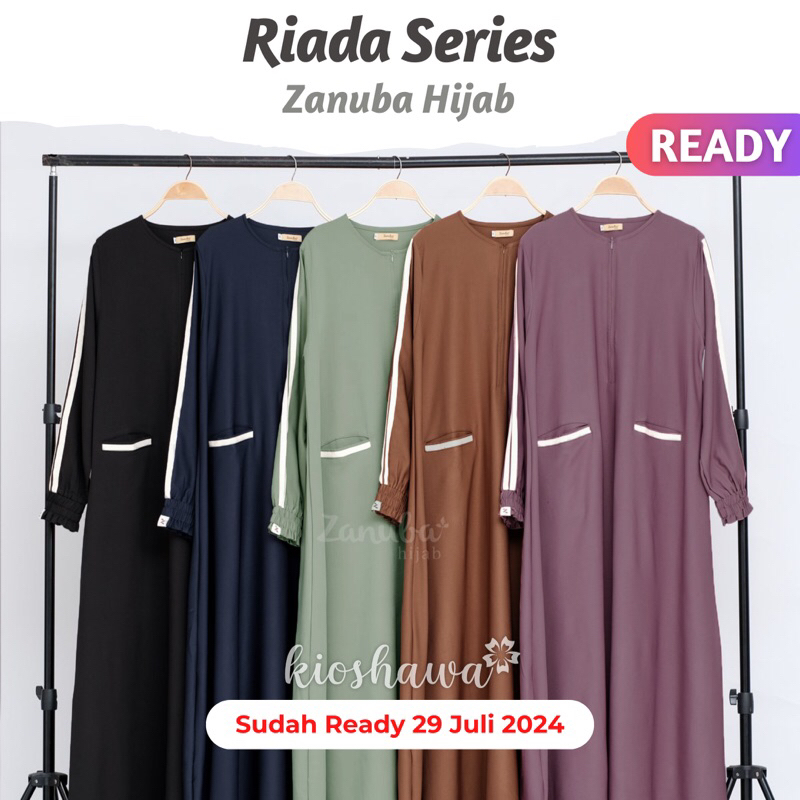 RIADA SERIES Zanuba Hijab Official Jilbabsyarie . Gamis Daily Dress Polos Set Olahraga Muslimah Khim