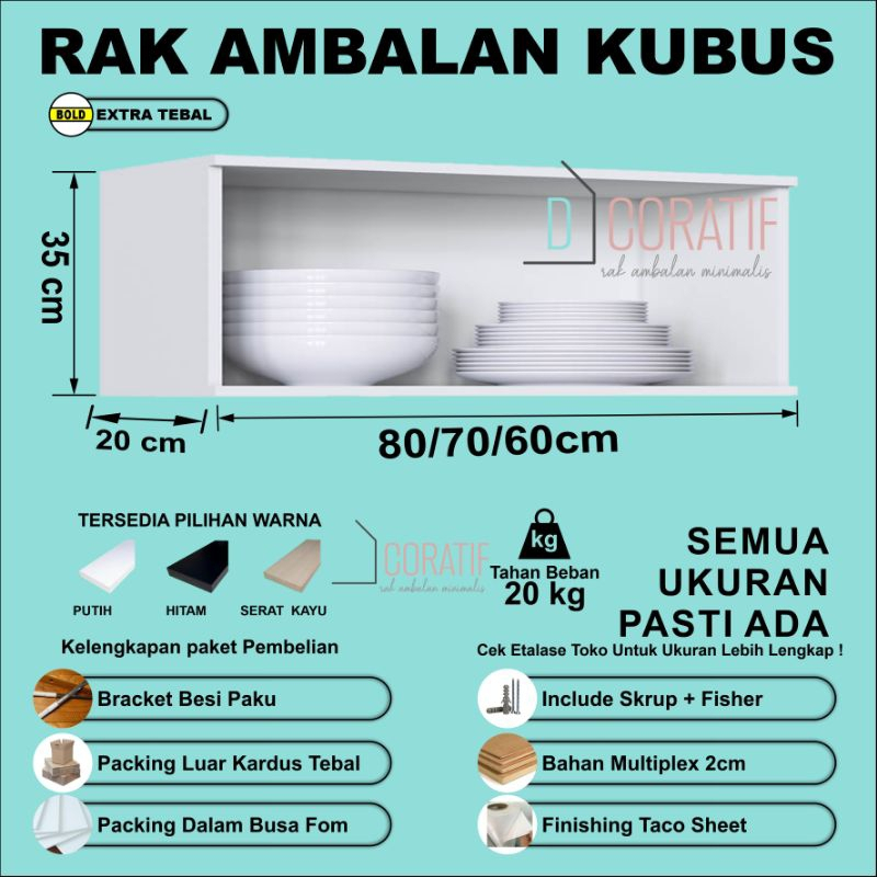 ambalan rak dinding persegi panjang kotak kubus minimalis hiasan papan  dinding ambalan kayu,