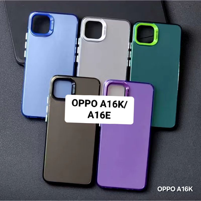 SOFTCASE IMD OPPO A16K/A16E CASE IMD HYBRID PLATE HOLOGRAM HARDCASE