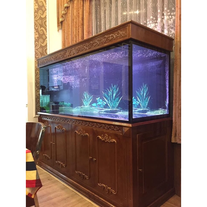 cabinet meja aquarium ikan arwana kayu jati asli jepara