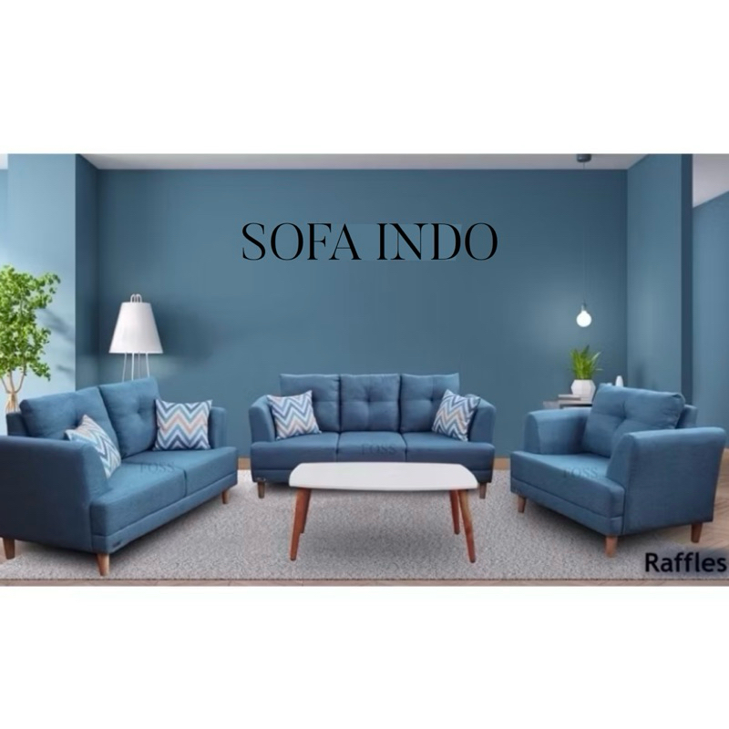 [SOFAINDO] Sofa raffles sofa bagus medan sofa ruang tamu sofa minimalis retro bergaransi (kartu gara