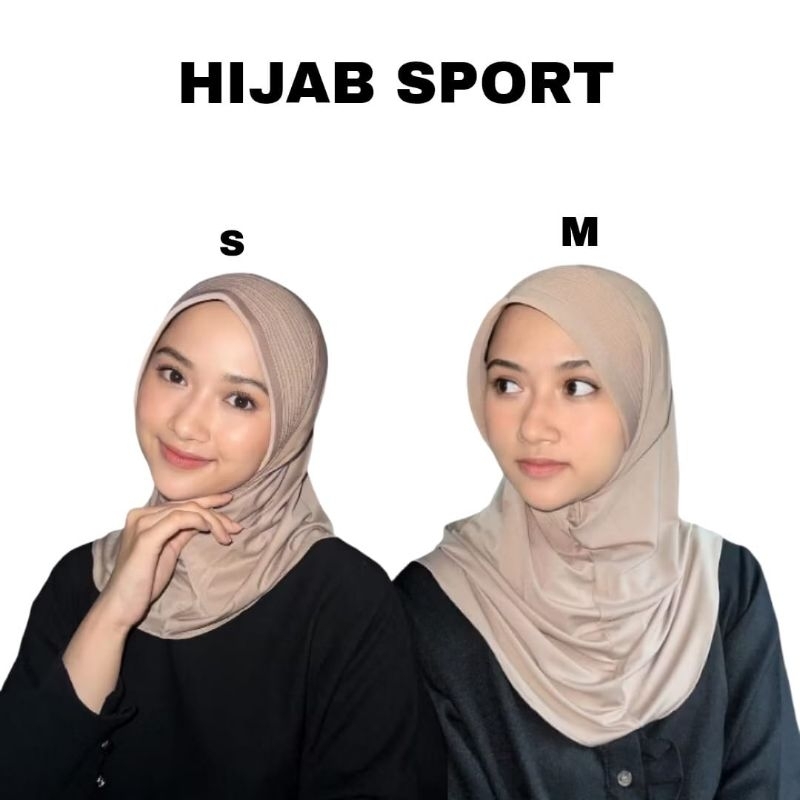 Bergo Sport Jersey Premium/Hijab Instan/Bergo Sport/Hijab Bergo Sport Pet Tebal/Jilbab Sporty Olahra