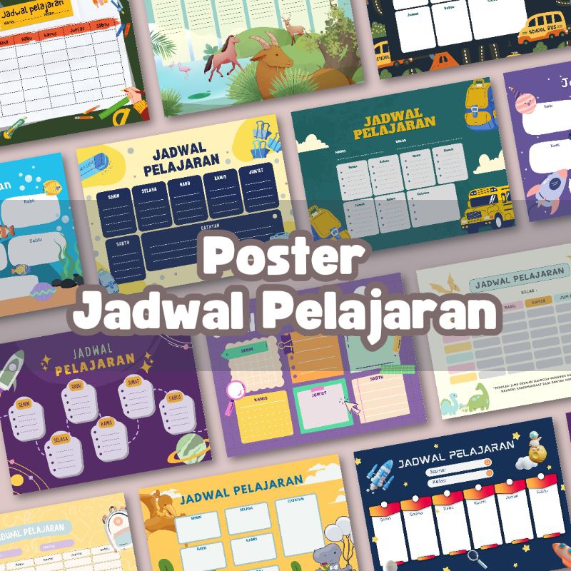 

Poster Jadwal pelajaran - Poster Jadwal Sekolah - Poster Jadwal Anak