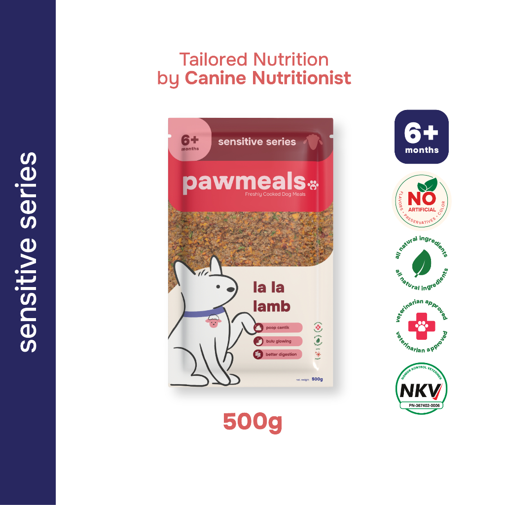 Pawmeals Lalalamb 500gr Cooked Lamb for Dogs - Dog Food Makanan Anjing  Matang
