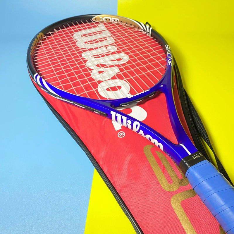 RAKET TENIS WILSON BLX SIX ONE BLUE SIAP PAKAI SUDAH TERPASANG SENAR FREE TAS DAN GRIP
