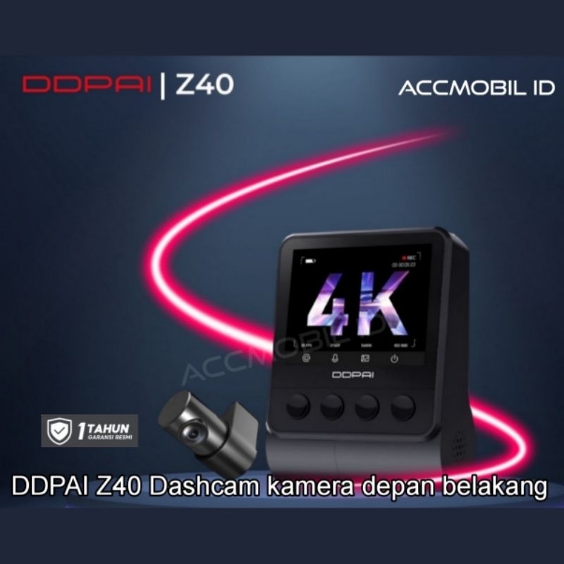 DDPAI Z40 dashcam kamera depan belakang with GPS