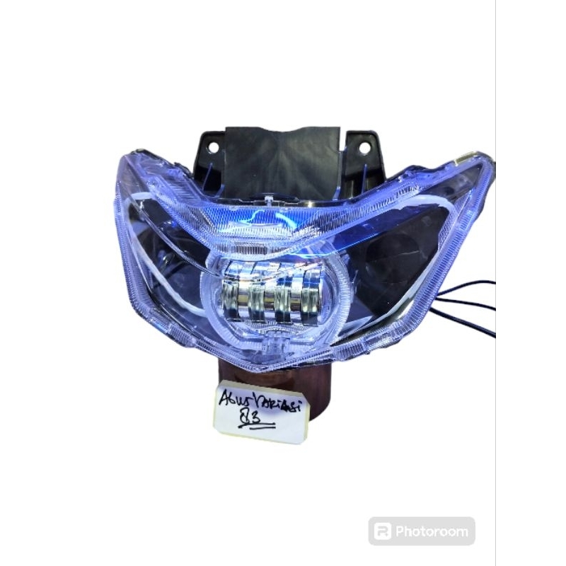 Lampu depan beat CBS ISS deluxe 2020 Reflektor beat daymaker biled 4 lensa