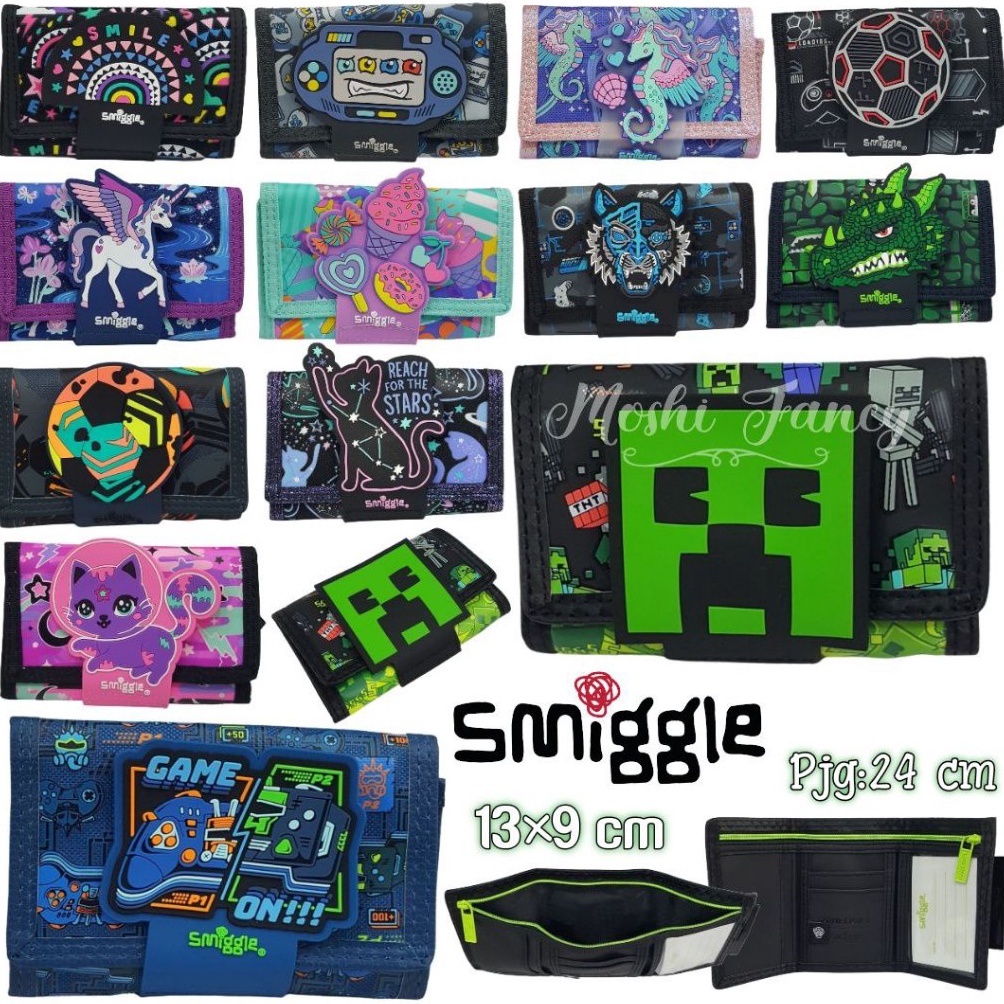 Dompet Smiggle Anak Game Cat Dinosaurus  Dompet Lipat Smiggle Anak LakiLaki Perempuan  Wallet Smiggl