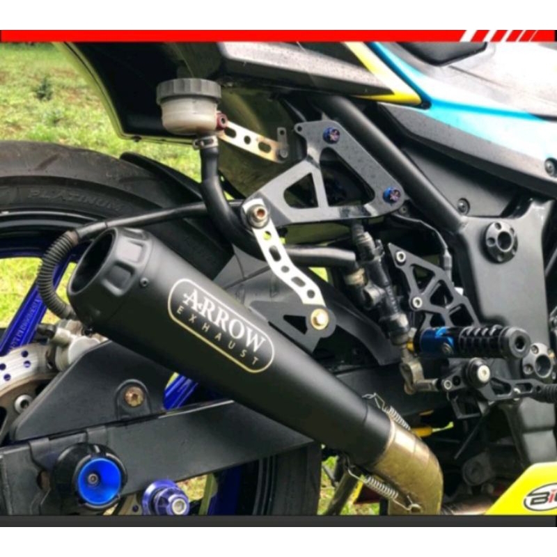 selencer knalpot racing arrow black inlet 50mm panjang 30cm selencer only ninja250fi new z250 cbr250