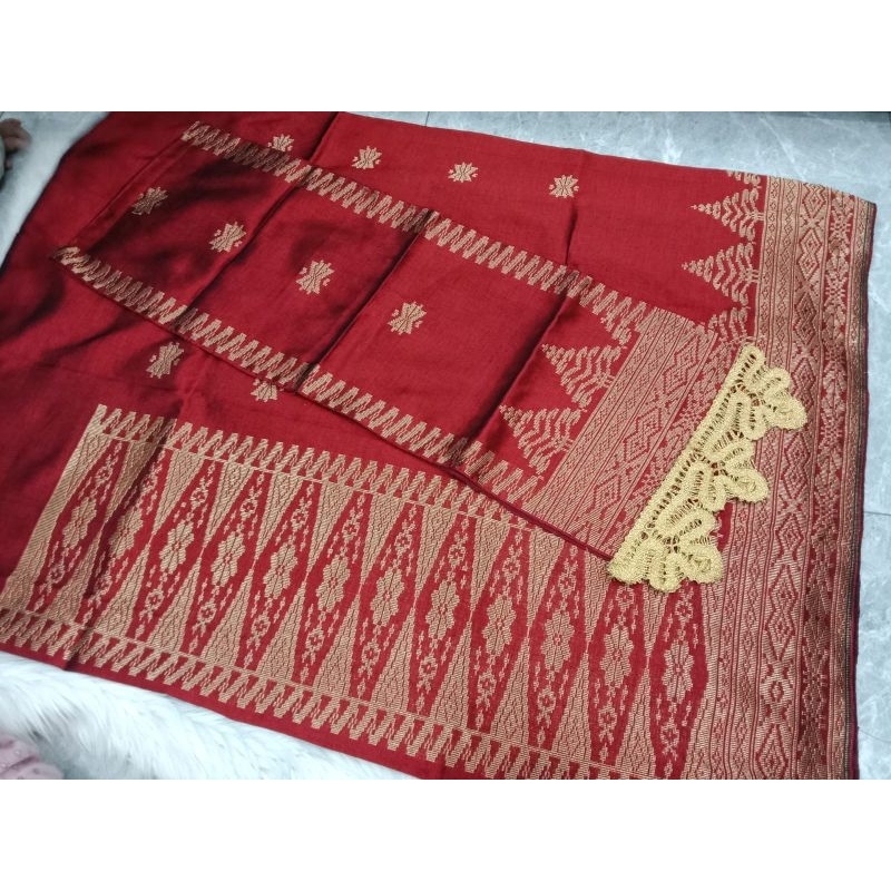 Songket silungkang warna marun rendo koto gadang songket padang
