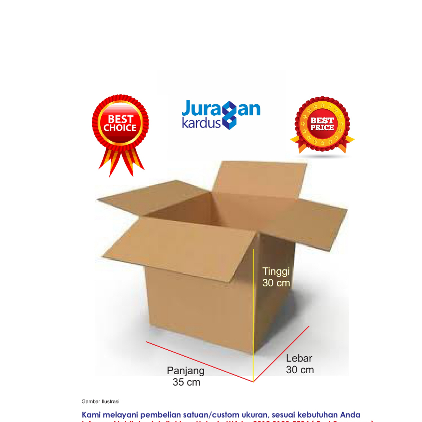 

Kardus Polos 35x30x30 cm ( Double Wall )