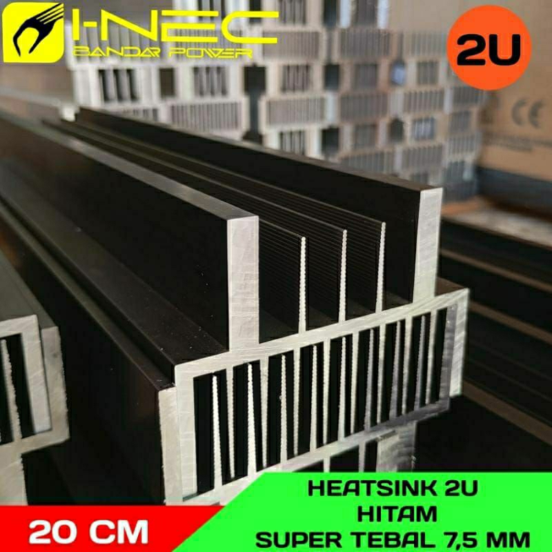 Pendingin / Heatsink 2u 20cm  HITAM super tebal