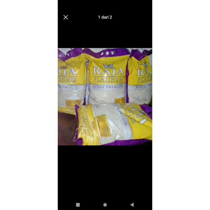 

beras premium kemasan 5kg raja plantinum