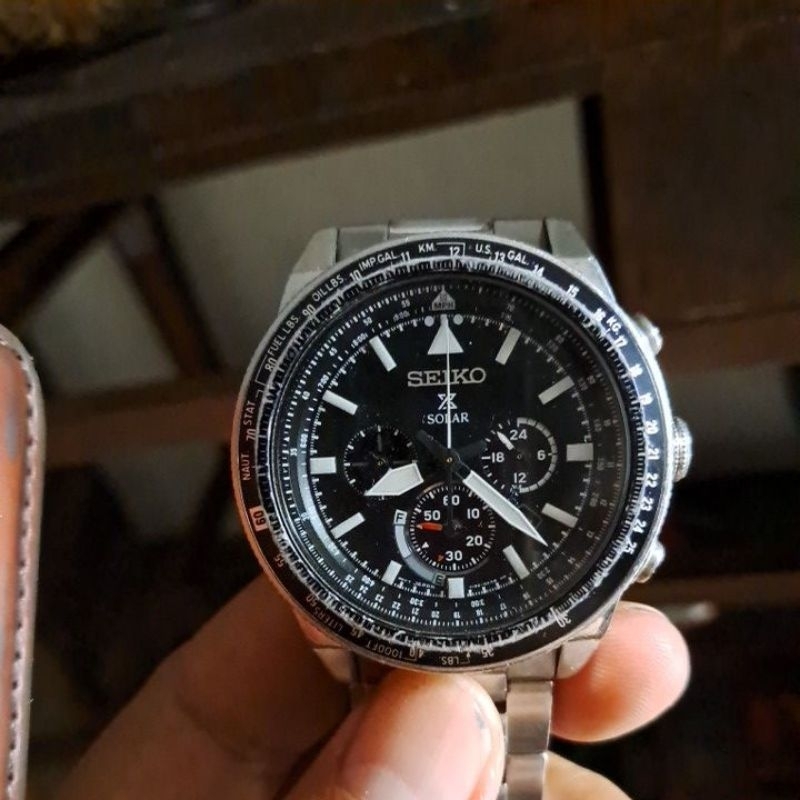 Seiko Prospex Solar Chronograph Flight Master batangan original