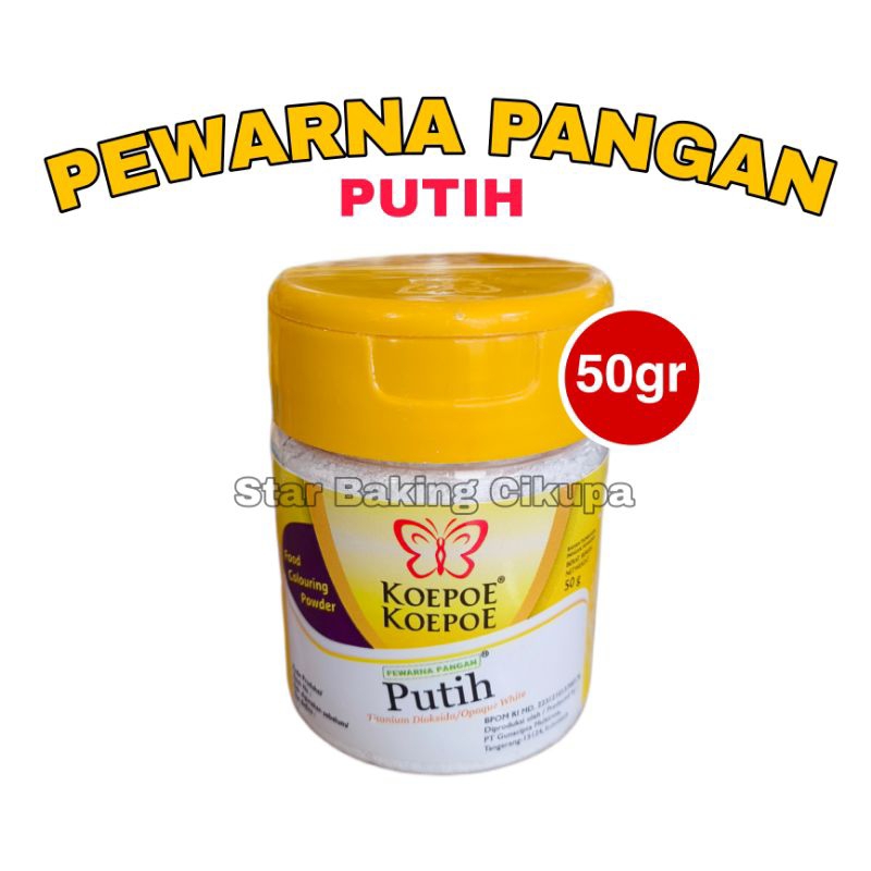 

PEWARNA PUTIH KOEPOE KOEPOE 50GR Pemutih Makanan Koepoe Koepoe