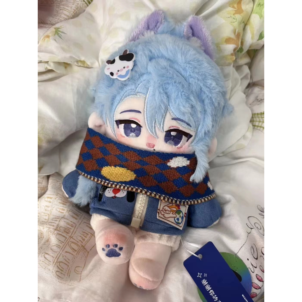 [READY STOCK] doll ayato genshin impact boneka kamisato ayato cotton doll 20cm ayato - coconut