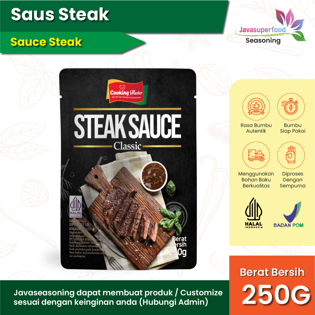 

[HALAL] Cooking Master/ Steak Sauce/ Saus Steak/ Sauce Steak Halal 250g