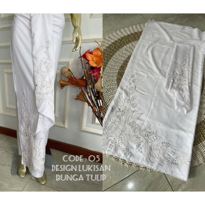 kamen rayon lukis putih mangku