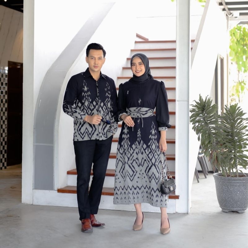 Baju Tenun Couple - Couple Tenun - Gamis Tenun - Kemeja Tenun Sarimbit Tenun