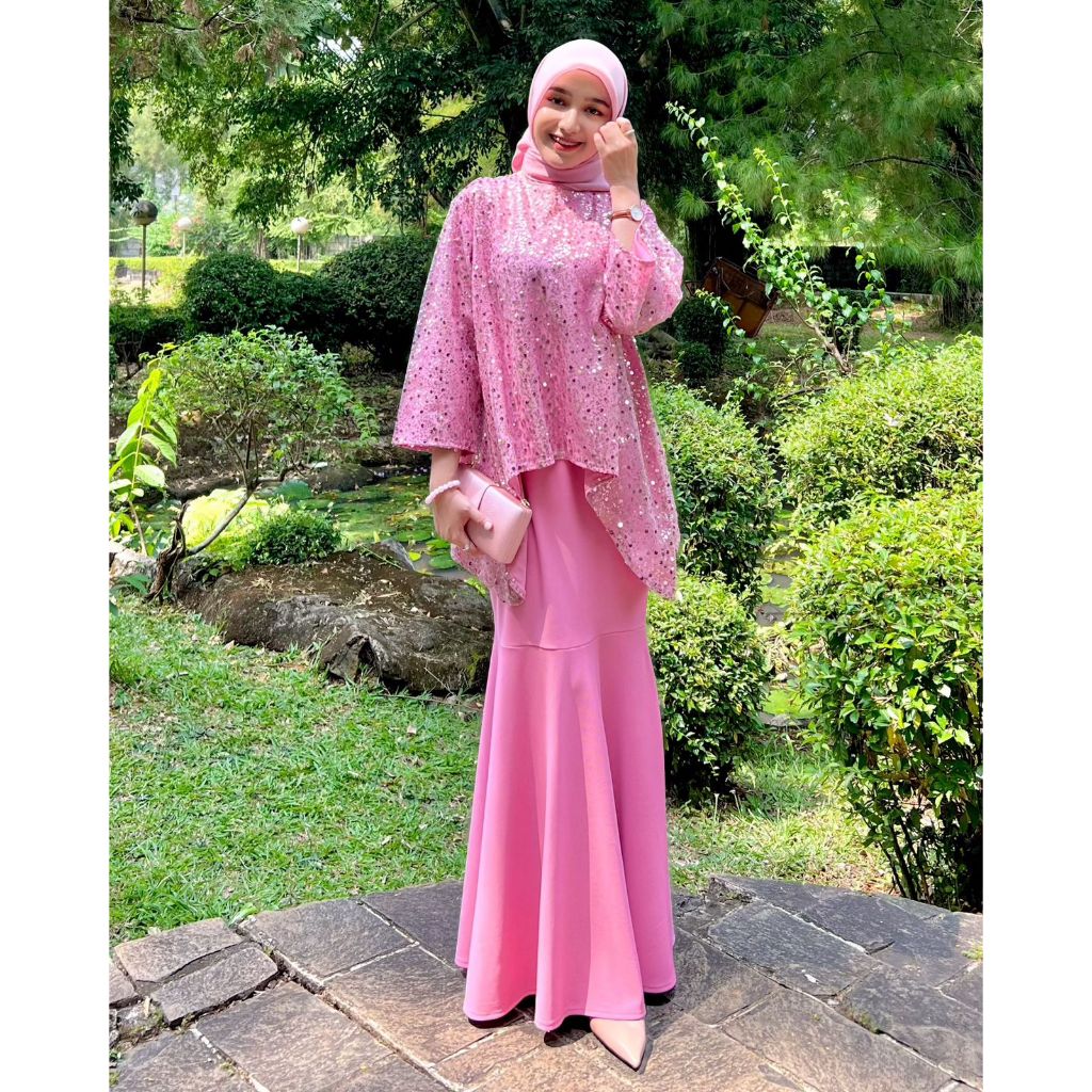 Natafashion / Gamis Muslim wanita / Fashion Muslim Wanita / Setelan Rok Muslim / Gamis Layar 1000