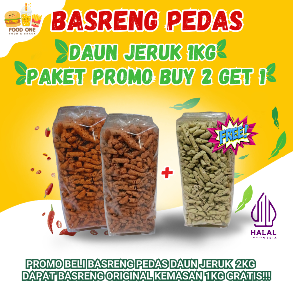

Basreng Ordas Rempah Daun Jeruk Buy 2 Get 1 Beli 2KG Pedas Daun Jeruk Free 1KG Original