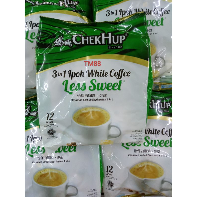 

MINUMAN SERBUK KOPI INSTAN 3 IN 1 LESS SWEET/CHEKHUP 3 IN 1 IPOH WHITE COFFEE LESS SWEET