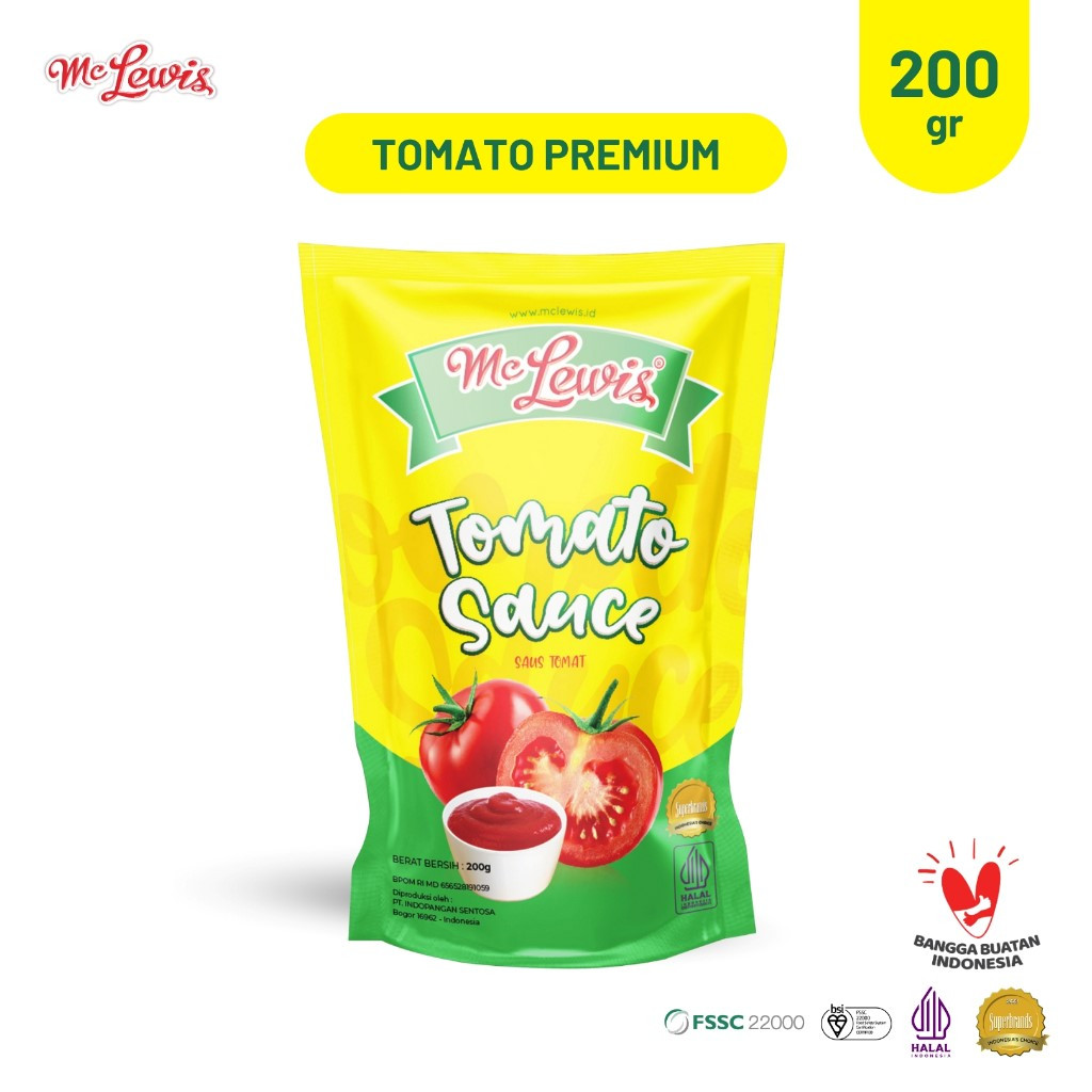 

MC LEWIS PREMIUM TOMATO SAUCE 200GR PER DUS (24 PCS)