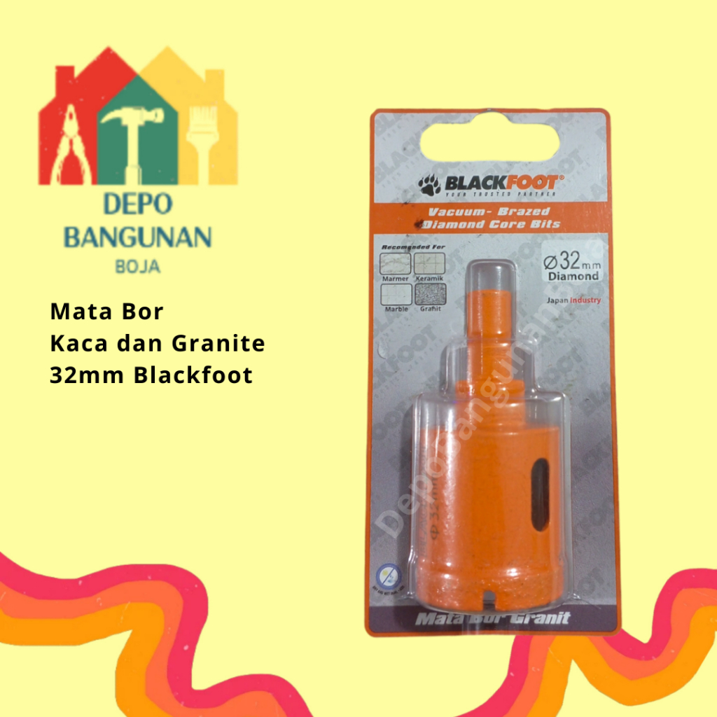 (22.10) Mata Bor Kaca dan Granite BlackFoot 32mm /  Mata Bor Kaca / Mata Bor Granite / Mata Bor